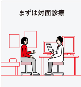 オンライン診療「クリニクス」STEP1:まずは対面診療