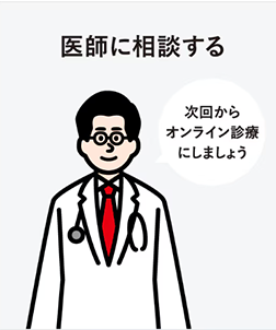 オンライン診療「クリニクス」STEP2:医師に相談する